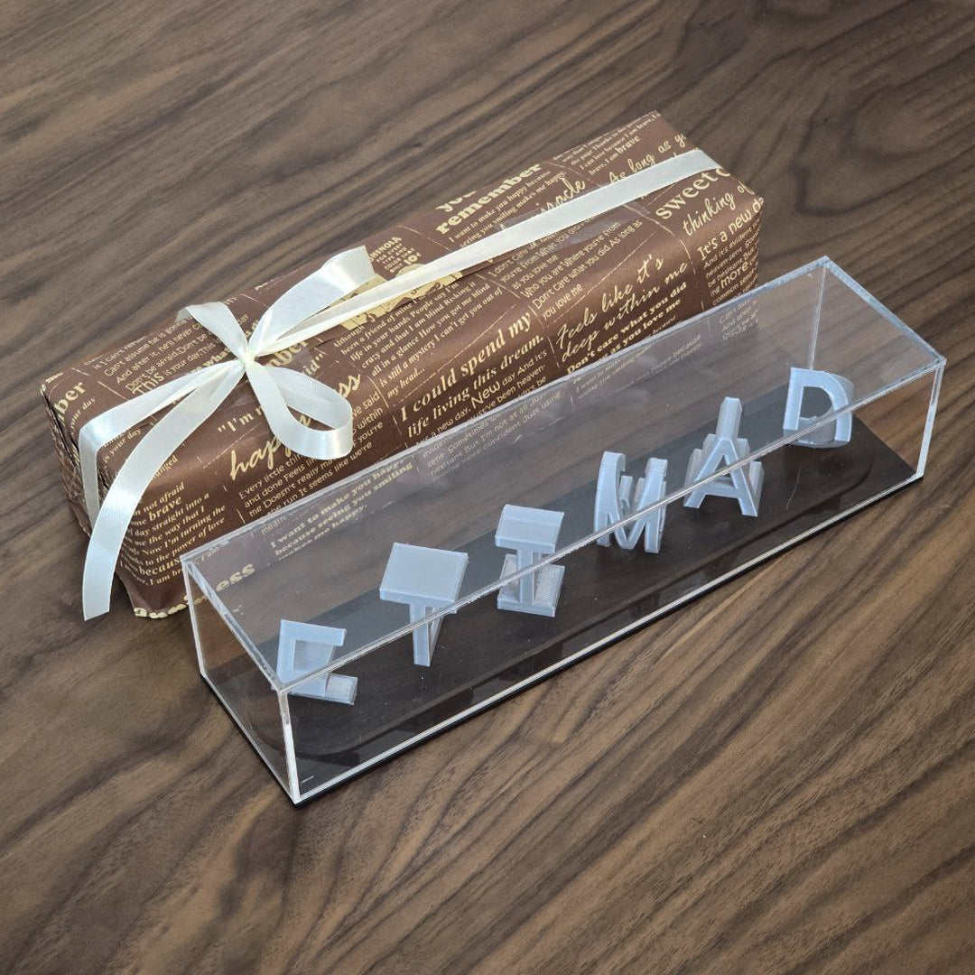 Customized Dual Names 3D Display Gift – Premium Acrylic Box