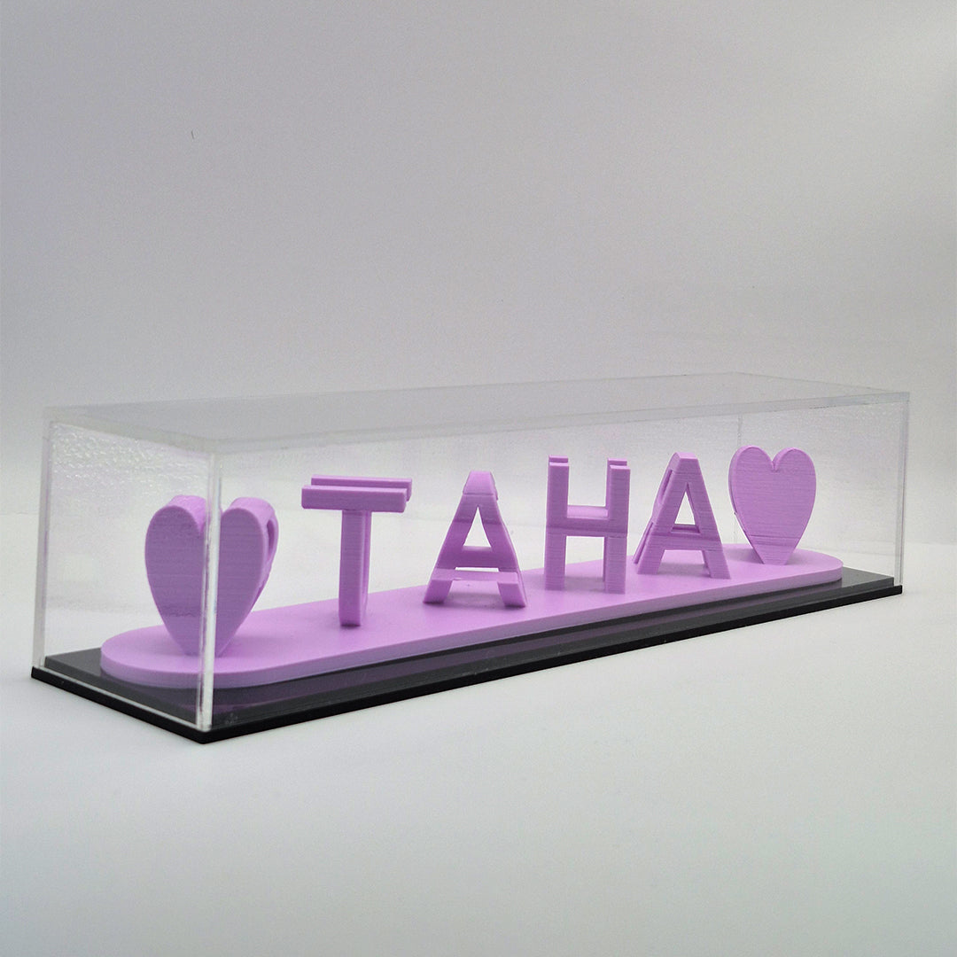 Customized Dual Names 3D Display Gift – Premium Acrylic Box