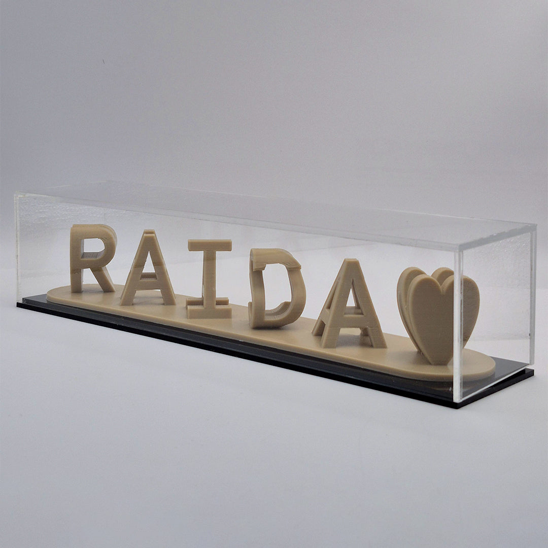 Customized Dual Names 3D Display Gift – Premium Acrylic Box