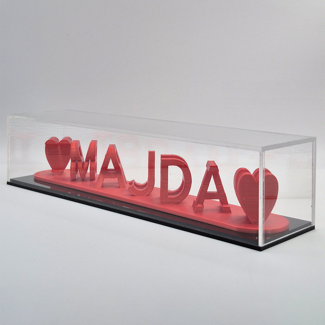 Customized Dual Names 3D Display Gift – Premium Acrylic Box
