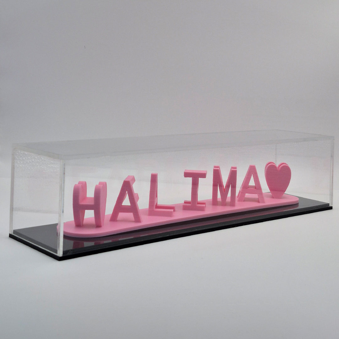 Customized Dual Names 3D Display Gift – Premium Acrylic Box