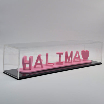 Customized Dual Names 3D Display Gift – Premium Acrylic Box