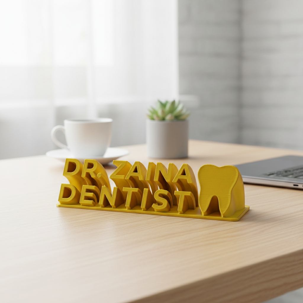 Personalized 3D Desk Nameplate: Executive Corporate Gift
