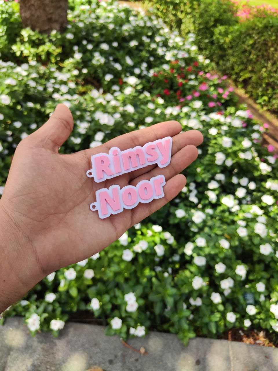 3D name keychain - English / Arabic Customized