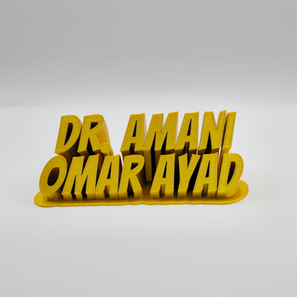 Personalized 3D Desk Nameplate: Executive Corporate Gift