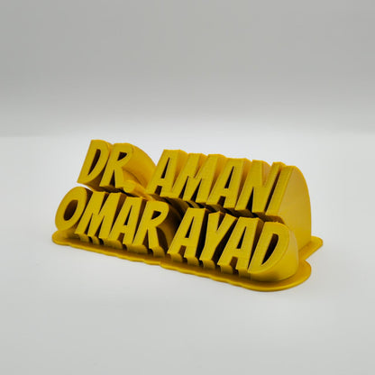 Personalized 3D Desk Nameplate: Executive Corporate Gift