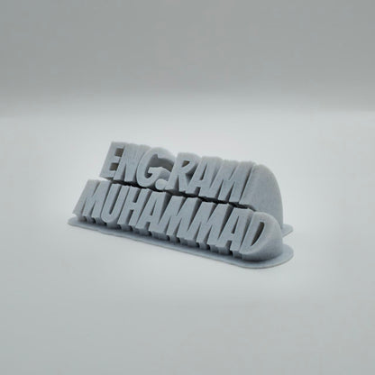 Personalized 3D Desk Nameplate: Executive Corporate Gift